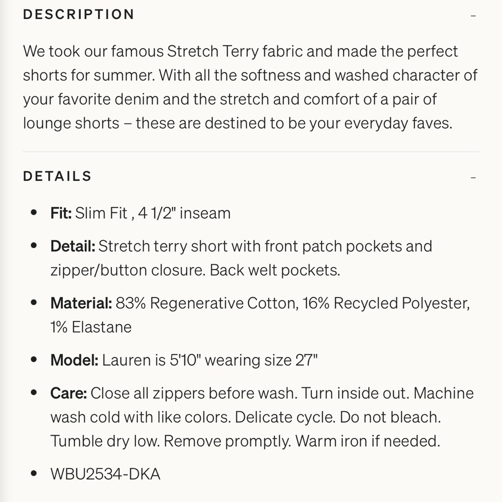 NWT Faherty Stretch Terry Patch Pocket Shorts NWT - image 5